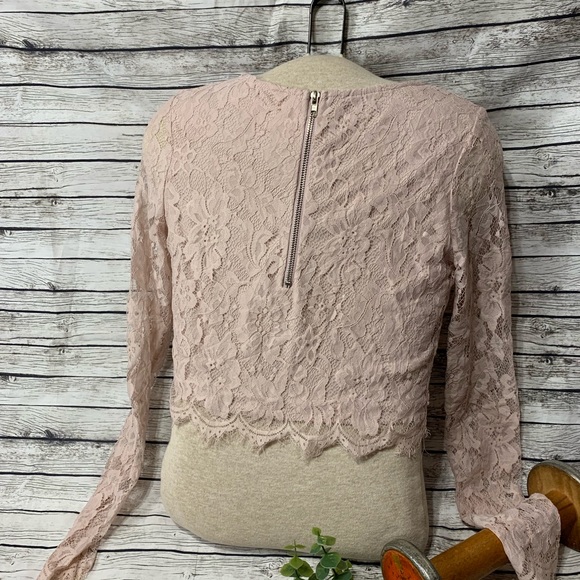 HP {PinkBlush} Lace Maternity Crop Top S Post Maternity Bump - Picture 6 of 14